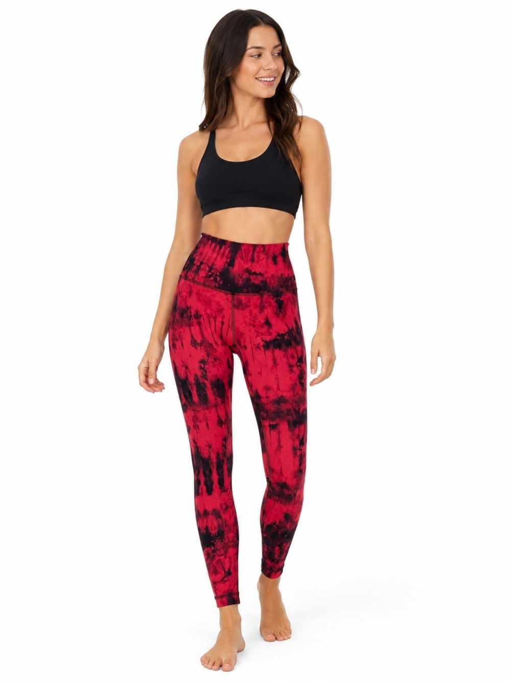 Lululemon Align HR Pant Leggings 25" Inseam Size 4 Red Tie Dye